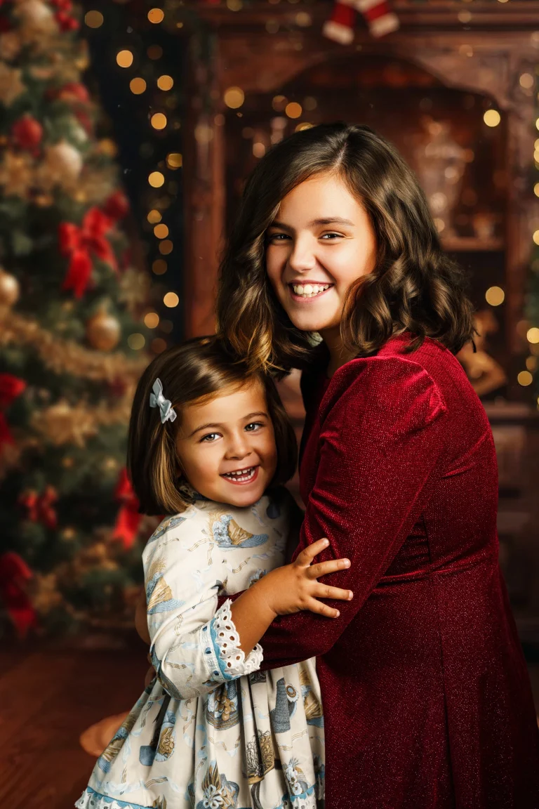 retrato navidad niños