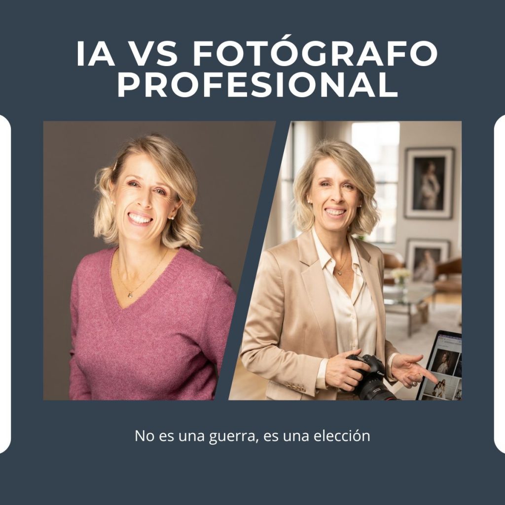 IA vs fotógrafo profesional